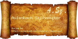 Aulenbach Szilveszter névjegykártya